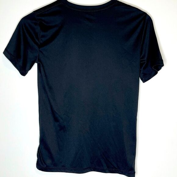 Boy's Medium Adidas Black-White Graphic Logo SS T - Picture 3 of 4